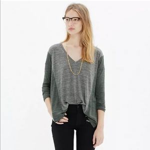 Madewell | Grey Knit Slouchy Top